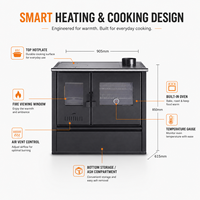 Réchaud autonome en acier au carbone avec plaque chauffante pour la maison, la cuisine et le chauffage des cabanes