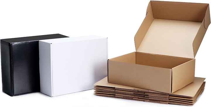 7X5X4 White Shipping Boxes Set Of 20, Corrugated Cardboard Mailer Boxes