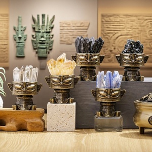 Tinh thể tự nhiên nguyên Đá Citrine hương liệu khuếch tán trắng geode cụm sanxingdui văn hóa sáng tạo lưu niệm trang trí - Product Image 2