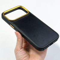 Coque de téléphone en métal avec fenêtre d'appareil photo et clavier en métal, en TPU+PC, compatible avec le cuir, pour iPhone 18 17 16 15 Pro Max