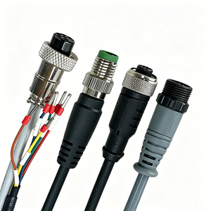 Connecteur de capteur blindé de qualité industrielle IP67 à 4 broches, codage A, gaine PUR, type câblable sur site, étanche, faisceau de câblage M12 - Product Image 1