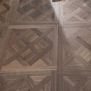 Parquet en bois multicouche en noyer noir de qualité CE, confortable, style Versailles, 14 mm, pour cave à vin - Product Image 1