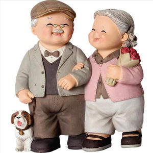 Caminar ancianos <span class=keywords><strong>pastel</strong></span> decoración resina decoración vacaciones dibujos animados juguete decoración resina artesanía - Product Image 6