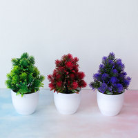 Simulation Aiguilles De Pin Plantes Artificielles En Pot Faux Bonsaï Vert Bureau De Bureau