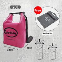 Sac étanche pliable au design original, en bâche PVC 500D, 10L, 20L, 30L, toutes saisons, pour la plage, la natation, la pêche, le kayak