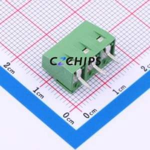 282836-3 Screw Terminal Block Through hole Component (THT),P=5mm Connector 5mm Green Through Hole 3P - Product Image 2