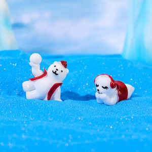 Figura de Oso Polar Navideño, Artesanía de Resina, Decoración Navideña, Adorno de Escritorio, Uso en Interiores, Acabado Brillante - Product Image 2