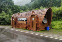 WC mobile préfabriqué personnalisé, durable, anticorrosion, en bois, avec douche, pour le camping en plein air et les zones de repos publiques