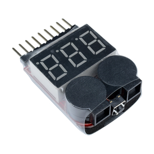 1-8S Lipo Li-ion Fe Battery Voltage 2IN1 Indicator <strong>Tester</strong> Low Voltage Buzzer Alarm For RC Car Boat LED 3.7-30V Dual Speaker - Product Image 3