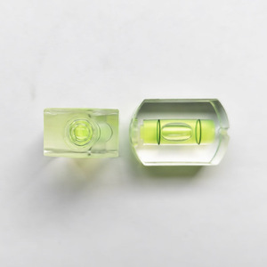 Niveau à bulle 33x22x14mm, outil de nivellement rond plat solide sculpté avec liquide vert pour la mesure de précision DIY - Product Image 2