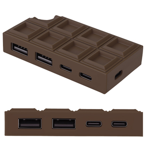 Idée cadeau : Hub USB en forme de chocolat pour étudiant, ornement de bureau, extension de port d'ordinateur portable, transfert de données, hub USB 4 ports en forme de chocolat - Product Image 1