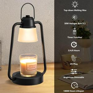 Nouvelle Lampe Chauffe-Bougie Électrique en Métal à Intensité Variable et Minuteur, Chauffe la Cire par le Haut, Convient aux Bougies Parfumées en Pots Grands et Petits - Product Image 6