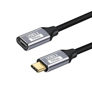 USB 3.1 5A 100W Fast Charge Extension Cable 10Gbps Gen2 USB Type <strong>C</strong> Type-<strong>C</strong> Male to Type-<strong>C</strong> Female Extension Cable - Product Image 1