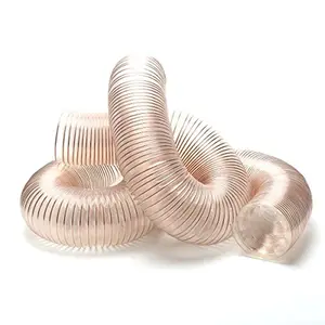 Alta qualidade de 3/4 ''-4'' ISO9001 fio de aço espiral Reforçado PU Ventilação Flexível Vacuum Air Duct tube