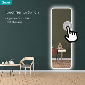 DHEEM Hiện Đại 2 <span class=keywords><strong>Way</strong></span> Treo Chiếu Sáng Gương Sàn Xử Lý Lớn Cao Kích Thước Đầy Đủ Chiều Dài Gương Với Đèn - Product Image 3