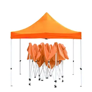 Laranja personalizado Publicidade Aço Barato 10x10 Impermeável Folding Gazebo Outdoor Pop Up Canopy Marquee Trade Show Tent