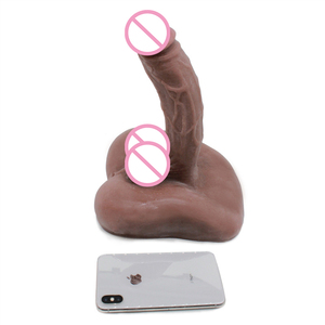 Enorme Dildo pene Super grande con la Base strumenti per la masturbazione delle donne giocattoli del <span class=keywords><strong>sesso</strong></span> Dildo realistici neri marroni - Product Image 3