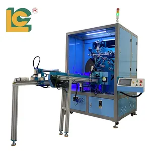中国工厂全自动丝网印刷机，用于带紫外线系统的塑料杯纸帽