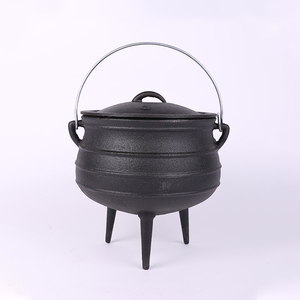 Marmite <span class=keywords><strong>en</strong></span> <span class=keywords><strong>fonte</strong></span> antiadhésive de qualité supérieure avec 3 pieds pour le camping <span class=keywords><strong>en</strong></span> extérieur - Product Image 4