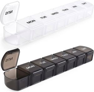 กล่องใส่ยาพลาสติกแบบรายสัปดาห์ 7 วัน กล่องเก็บยา กล่องจัดระเบียบยา - Product Image 4