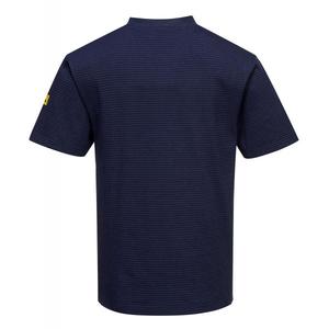PORTWEST - AS20NARXS T-shirt bleu marine antistatique ESD-EAN 5036108389117 ESD ANTISTATIC WORKWEAR - Product Image 2