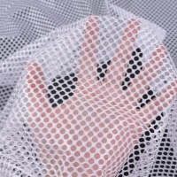 Tissu en maille 100 % polyester blanc 110 g/m² léger et respirant pour sac à linge et sac à cordon