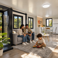 Maison conteneur modulaire extensible préfabriquée UVO de 20 pieds, 36,5 m², maison préfabriquée de luxe portable avec salle de bain pour le marché américain et australien