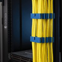 Alat Sisir Kabel Plastik untuk Ruang Server dan Mesin, Kit Pengatur Kabel Jaringan Ethernet 24, 1m