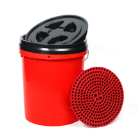 T-623.OEM ODM nouveauté voiture détaillant seau en plastique seau de lavage de voiture avec roue chariot pour le nettoyage de voiture