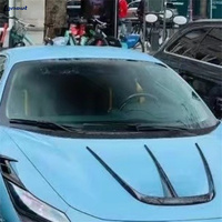 Kit de carrosserie léger en fibre de carbone sèche 3K de haute qualité pour Ferrari F8 : Bande décorative de capot moteur
