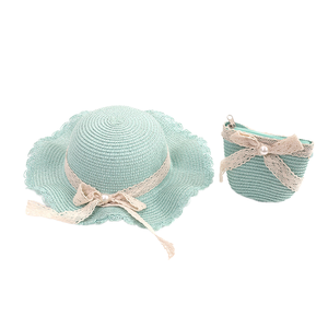 Topi Pantai Musim Panas Berbahan Rafia dengan Pinggiran Lebar untuk Wanita, Kasual, Cocok untuk Aktivitas Luar Ruangan, Bordir Payet, Tali Renda, Pita, Motif Kotak-kotak - Product Image 1