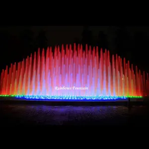 Projeto moderno da fonte de água da dança da música da piscina com luzes led coloridas