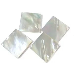 Hot sell natural square flat cut mother of pearl shell slice