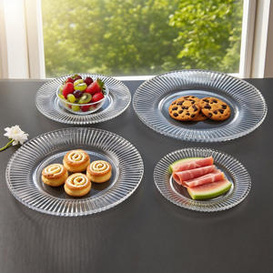 بيع المصنع جودة عالية سميكة حافة الزجاج واضحة لوحة الرصاص العمودي الضلع الكريستال زجاج شاحن - Product Image 1