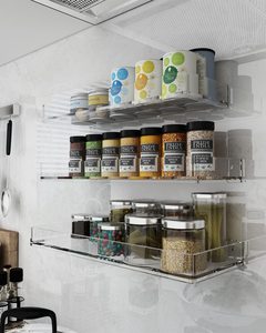Étagère en acrylique <span class=keywords><strong>sur</strong></span> <span class=keywords><strong>mesure</strong></span>, étagère flottante transparente pour salle de bain, chambre à coucher, <span class=keywords><strong>cuisine</strong></span>, étagère murale en acrylique, présentoir transparent - Product Image 3