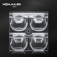 HONJU Système optique professionnel personnalisé 4-en-1 avec lentille PC, éclairage LED haute puissance pour rue, indice de protection IP65, angle de faisceau de 50° pour