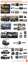 Accesorios para ruedas de coche, piezas de carrocería, conjunto de llamarada de guardabarros delantero para Toyota Land Cruisre LC77 RJ77