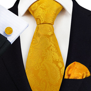 Conjunto de <span class=keywords><strong>Corbata</strong></span> de Negocios <span class=keywords><strong>Azul</strong></span> <span class=keywords><strong>Marino</strong></span> y Negra de Poliéster para <span class=keywords><strong>Hombre</strong></span> con Pañuelo de Bolsillo y Gemelos, Set de Regalo para <span class=keywords><strong>Traje</strong></span> de Boda - Product Image 3