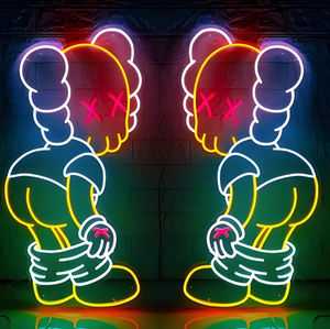 Cho kaws bear-hình bức tượng neon ánh sáng dấu hiệu chất lượng cao tùy chỉnh thiết kế pin/USB powered IP65 trang trí bầu không khí - Product Image 6