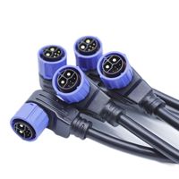Konektor Daya Profesional Tahan Air M23 2+1+5 untuk Kendaraan Listrik dengan Pengunci Dorong 2 Daya 1 Grounding 5 Data