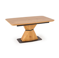 Nouveau design moderne et populaire Table extensible en bois de chêne naturel couleur bois Table à manger rectangulaire extensible en MDF