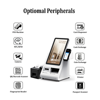 Hotel-Desktop-Selbst-Check-in-Kiosk Android-POS-Zahlungskiosk Touchscreen-Self-Service-Kiosk mit Reisepass-Scanner und Kartenausgabe