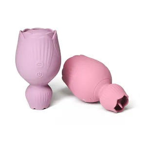 Секс-игрушки для лесбиянок массаж киска Вагина клитор язык сосание лижущая стимулирующая Роза вибратор