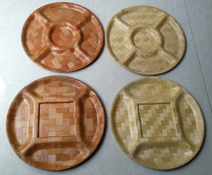 ถาด5ส่วน12 ''สำหรับถั่วผลไม้สลัดเป็นมิตรกับสิ่งแวดล้อมชาม/จานสำหรับเสิร์ฟ - Product Image 6