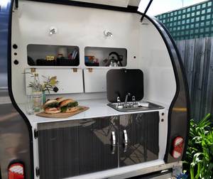 Caravane légère de camping-car de moins de 750 kg hors route petite <span class=keywords><strong>remorque</strong></span> de camping de la Corée avec tente de toit - Product Image 3