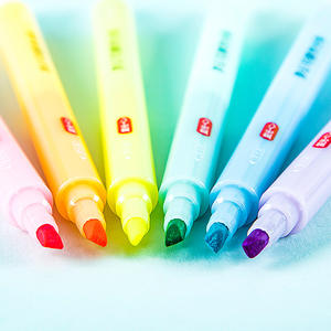 6 pièces/ensemble effaçable <span class=keywords><strong>surligneur</strong></span> stylo marqueur <span class=keywords><strong>Pastel</strong></span> liquide craie marqueur Fluorescent - Product Image 3