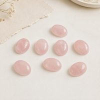 Cabochons ovales plats en quartz rose naturel 22x30mm, cristaux de guérison, énergie des chakras, fournitures de fabrication de bijoux, vente en gros
