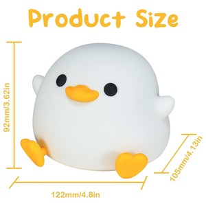 Bean Duck Silicone Night <b>Light</b> Rechargeable With <b>Sensor</b> For Baby Sleep And Feeding 10X8X14.5cm Type C Charging - Product Image 5