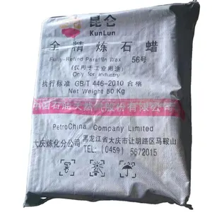 Cire de paraffine de cire de paraffine 58-60 Kunlun entièrement raffiné solide 54 ~ 64 100% 0.5