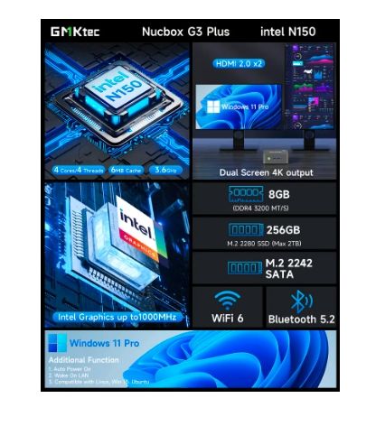 新品　GMKtec G3 Plus B 16+512GB ミニpc GMKtec G3 plus」の人気商品一覧 | 安い商品を通販サイトから探す